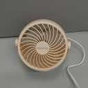 Gaiatop Desk Fan, 5-Inch Portable Electric Table Desktop Air Circulator Fans, Small but Powerful with 3 Speed 360 Adjustable Tilt for Cooling Home Dorm Office Bedroom Bathroom Kitchen, Beige