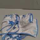 Blue and White Christmas Tree Skirt, Elegant Holiday Tree Skirts for Small to Large Trees, Festive Double-Sided Decor with Snowflake Designs (36")