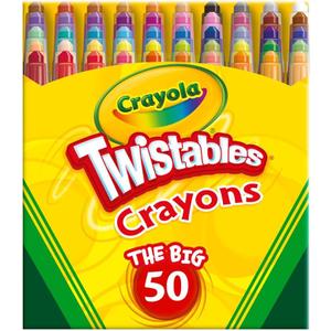 Crayola Mini Twistables Crayons for Kids (50ct), Essential Easter Basket Stuffers, No Peel Crayons for Coloring Books, Gift for Toddlers & Kids, Arts & Crafts Supplies, 3+