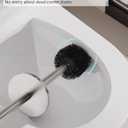 WZKALY Toilet Brush and Holder Set, Stainless Steel Toilet Bowl Brush with Lid, Rust Proof Toilet Cleaner Brush with Caddy, Durable Bristles, Splash Proof, Ideal for Bathroom (1 Pack, Brushed Nickel)