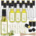 Havawish 20 Pcs 5oz Homemade Olive Oil Bottles Hot Sauce Glass Bottles with Leak Proof Screw Cap Funnel Clear Bottle for Storing Homemade Olive Oil Wedding Baby Shower Holiday Gifts Favors(Clear)