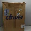 Medline Lightweight Foldable Transport Wheelchair with Handbrakes and 12-Inch Wheels, Blue Frame, Black Upholstery
