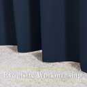 NICETOWN Room Darkening Curtains Blackout 40 inch Curtains for Kitchen, Navy Blue Grommet Solid Window Treatments Sound Reducing for Bedroom, 2 Panels, W37 x L40, 2 Panels