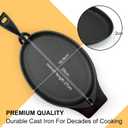 DVK 2 Cast Iron Skillet Set Sizzling Plate With Wooden Base Fajita Skillet With Removable Handle For Home Barbeque Kitchen Service