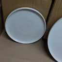 GZG Ceramic Dinner Plates Set of 4,10 Inch Stoneware plate Set, Microwave and Dishwasher Safe Kitchen Utensils, Stackable, Scratch Resistant (Ivory White)