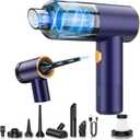 Handheld Car Vacuum Portable Cordless,18000PA High Power Vacuum Cleaner with Brushless Motor.7 in 1 Mini Hand Held Vacuum Rechargeable AirDuster/Blower for Car,Home,Ofice,Pet (Purple)