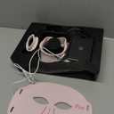 Red Light Therapy Mask for Face and Neck, 7 Colors Led Face Mask Light Therapy with Eye Protection and Remote, Rechargeable Ergonomic Design for True Anti-Wrinkles Skincare at Home (Pink)