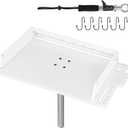 Bait Cutting Board for Boat, Bait Table Filet Board with Separate Tool Slots, 360 Adjustable Rod Holder Fishing Fillet Table with Scale, Extended Boat Fish Cleaning Table
