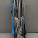 AKSOUL Folding Beach Chair for Adults: Low/High Back Chairs with Carry Bag - Extra Wide Seat Chair with Comfortable Pillow & Storage Pocket (1 Pack, Blue)