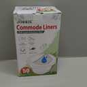 Commode Liners for Bedside Commode with Super Absorbent Pad 50 Pack Disposable Bags Universal Fit All Standard Toilet Chair Bucket