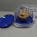 Kingsyard Bluebird Feeders for Outdoors Hanging, All Metal, Cage Mealworm Bird Feeder with Tray, Squirrel Proof & Weatherproof, Easy to Refill & Clean (Blue)