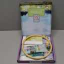 CRAFTILOO 4 Pack Embroidery Kit for Beginners Stamped Cross Stitch Kits for Beginners Needlepoint Kits for Adults Sunflower Cross Stitch Embroidery Kits Needlework Kit DIY Crafts for Woman (4 Watercolor Flowers)