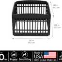 IRIS USA Dog Playpen 24" 4-Panel Puppy Playpen, 35 x 35 x 24, Dog Playpen, Dog Play Pen Indoors, Pet Fence, Puppies/Small Dogs, Black
