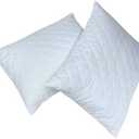 Soft Touch Quilted Pillow Cover Set of 2 (Standard) with Real Thread Stitching