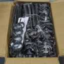 Room Divider No Drilling Curtain Rod Wall Divider for Room Separation, 4-10ft(H) 28-114inch(W) Adjustable, Heavy Duty Partition Space Separator Freestanding Tension Curtain Stand, Black