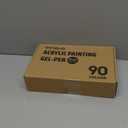 Acrylic Gel Pens for Coloring, 90 Colors Set 3D Acrylic Paint Pens with 1.0mm Bullet Tip for Adult Coloring, Colored Gel Pens for Black Paper, Rock, Glass, Fabric, DIY and Art Crafts Supplies