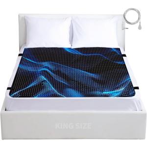 Grounding Mat for Bed, OuDilee Grounding Sleeping Mat King Size, Anti-Slip Earthing Pad with Grounding Cord for Relieve Pain & Better Sleep (King)