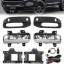 LED Fog Lights Compatible with 2019-2022 Dodge Ram 2500 3500, Front Bumper Fog Lamp Assembly Kit with Brackets, Switch & Wiring Harness, Replaces OE 68273291AB 68273292AB