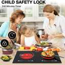 VBGK 2 Burner Electric Cooktop,110V 2400W Electric Stove Top with Touch Control,9 Heating Level,Timer & Kid Safety 2 burner cooktop.