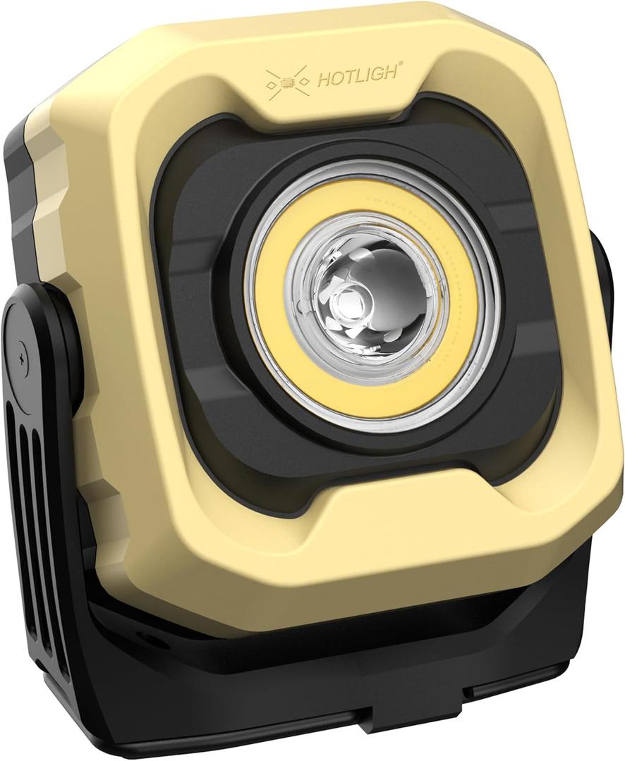 Rechargeable Work Light, 1200LM Magnetic Light with IPX4 Waterproof, 4000mAh Battery Led Work Light, Mechanic Light for Car Repair, Camping, Emergency, 1 Pack