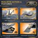 33-Inch Aircraft Carrier Mega Playset - Ultimate Military Battle Set for Boys with Realistic Battleship, Fighter Jets, Toy Soldier Figures, Military Vehicles for Kids Imaginary Pretend Play