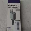 Car Phone Charger Retractable Car Charger 4 in 1 Fast Charger 30W Double USB Type C Retractable Cables 31.5 Inch and 2 USB Ports Car Charger Adapter for iPhone 17/16/15/14/13/12,Samsung,Pixel,iPad