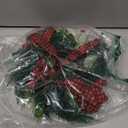 2Pcs Christmas Wreath, 10 Inch Mini Wreaths for Kitchen Cabinets, Christmas Door Wreath, Small Christmas Wreath for Fireplace Window Farmhouse Indoor Home Decorations