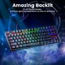 Redragon Wireless Gaming Keyboard, BT/2.4Ghz Tri-Mode Mechanical Keyboard, buit-in Battery, Programmable 87 Keys TKL, LED Rainbow Backlit - K552-KRS