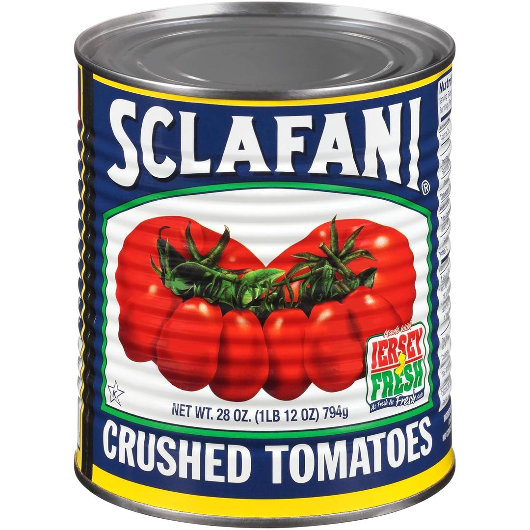 Sclafani Crushed Tomatoes, 28 Ounce (Pack of 12) (EXP 03/24/28)