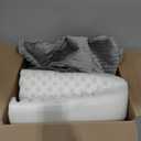 Bedsure ComfyFleece Dog Beds Large Sized Dog- Orthopedic Pet Beds for Crate with Removable Machine Cover, NOT Waterproof Egg Crate Foam Puppy Mat for Pets Up to 50 lbs, 35x22x2.8, NOT Chewproof (Charcoal Grey)