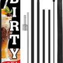 SmoothNovelty 15 ft Dirty Soda Feather Flag Pole Kit Windless Feather Banner Flag Kit Stainless Steel Pole Set for Stores, Events, Festivals