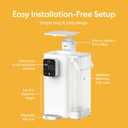 Brio SIMPL Countertop Water Dispenser, 3 Stage Water Filter & Adjustable Instant Hot Water | Easy Access Refillable 2.5L Tank | Tall 8.5" Dispense Height, LED Touch Controls, White