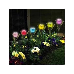 Bytech 5-Pack Solar Powered Tulip Stake