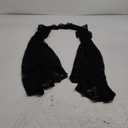 Women Goth Tops Punk Cover Ups Mesh Crop Top See Through Sexy Long Sleeve Blouse Y2k Black Rave Outfit Festival (Small)