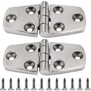 316 Stainless Steel Hinges Marine Grade 3" x 1.5" Heavy Duty Boat Hatch Hinge (76 mm X 38 mm) Casting Cabinet Door Hinge with Screws (2 Pack)