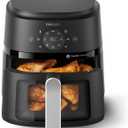 Philips 2000 Series Airfryer - RapidAir Technology, 13-in-1 Ways to Cook, 4.4QT Capacity, Healthier Meals Up to 90% Less Fat, Easy to Clean, Dishwasher Safe, Touchscreen Control, HomeID App (NA221/00)