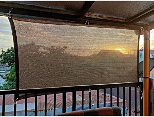 Abrotain Fence Privacy Screen Balcony Sun Shade Cloth 3'3"x6'6" 80% Shade Fabric Outdoor Patio Screens Mesh Panels Apartments Railing Cover UV Protection for Backyard Garden Porch Deck