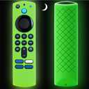 Silicone Remote Cover Compatible with Alexa Voice Remote for Fire TV Stick 4K / Fire TV Stick HD, Glow in The Dark, Green