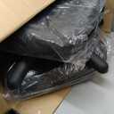 Basics Upholstered, Low-Back, Adjustable, Swivel Office Desk Chair, Black