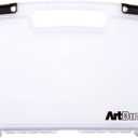 ArtBin 6977AB 12 inch Quick View Deep Base Carrying Case, Portable Art & Craft Organizer with Handle, [1] Plastic Storage Case, Translucent