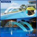 Pool Fountain with Lights | Solar Pool Fountain for Above Ground & Inground Pools,Solar Lights with Remote, Adjustable Sprinkler for Relaxation & Cooling 6-15 Degrees (White)