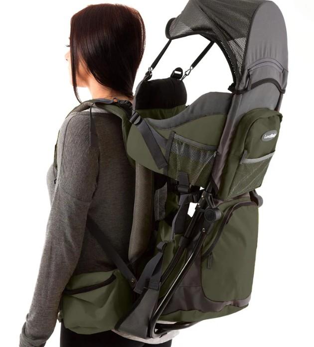 Luvdbaby Toddler Carrier Backpack - Comfortable Baby Carrier Backpack - Toddler Hiking Backpack Carrier Army Green