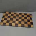 Wood Cutting Board Butcher Block, Wooden Chopping Board with Checkerboard Pattern and Inner Side Handles Meat Cheese Charcuterie Board, Ideal for Chopping, Slicing, and Dicing 15 * 8 inch