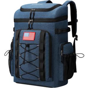 Maelstrom Backpack Cooler,Soft Lightweight Leakproof Cooler Backpack,Men Women 35/50 Can Insulated Cooler Bag,Keeps Hot/Cold for Up to 16 Hours,Perfect for Camping, Beach (Blue)