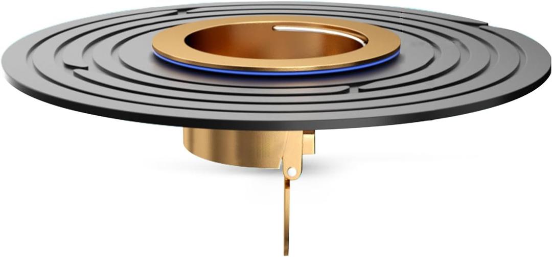 Shower Floor Drain Backflow Preventer Large Caliber Variable Diameter Sealing Gasket One Way Drain Valve Floor Drain Insert Drain PlugSuitable for Caliber 1.25"-1.65"(Brass)