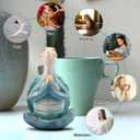 Sea Turtle Meditation Yoga Decor, Coastal Beach Decorations, Zen Resin Statue for Home Office (2PC)