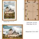 Axeman 13x19 Poster Frame, Solid Teak Wood Tempered Glass, Teak