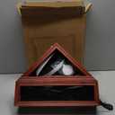 Military Veteran Flag Display Case Shadow Box with Led Lights, 3'x5' American Military Flag Holder with Certificate Document Holder and Military Medal Display Frame Acrylic Covered , Mahogany Finish