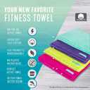 Eco Friendly Gym Towel for Working Out - Soft and Absorbent Cotton Exercise Towel - No Synthetic Microfibers or Plastics - Sweat Towel for Gym, Fitness, Sports, Yoga - Yellow - 1 Pc