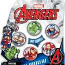 JA-RU Marvel Avengers Bouncy Superballs Super Hi Bounce 1.2" (1 Pack of 5 Balls) Hulk, Thor, Cap America & Friends Fidget Balls Small Toys for Kids Prize Giveaways Gift Birthday Supplies B-6805-1